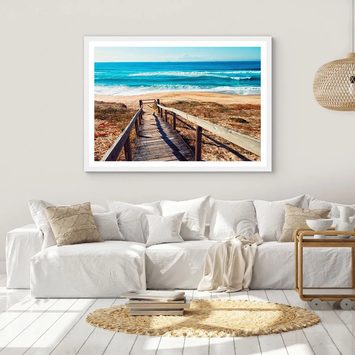 Poster in white frmae - Run! - 100x70 cm