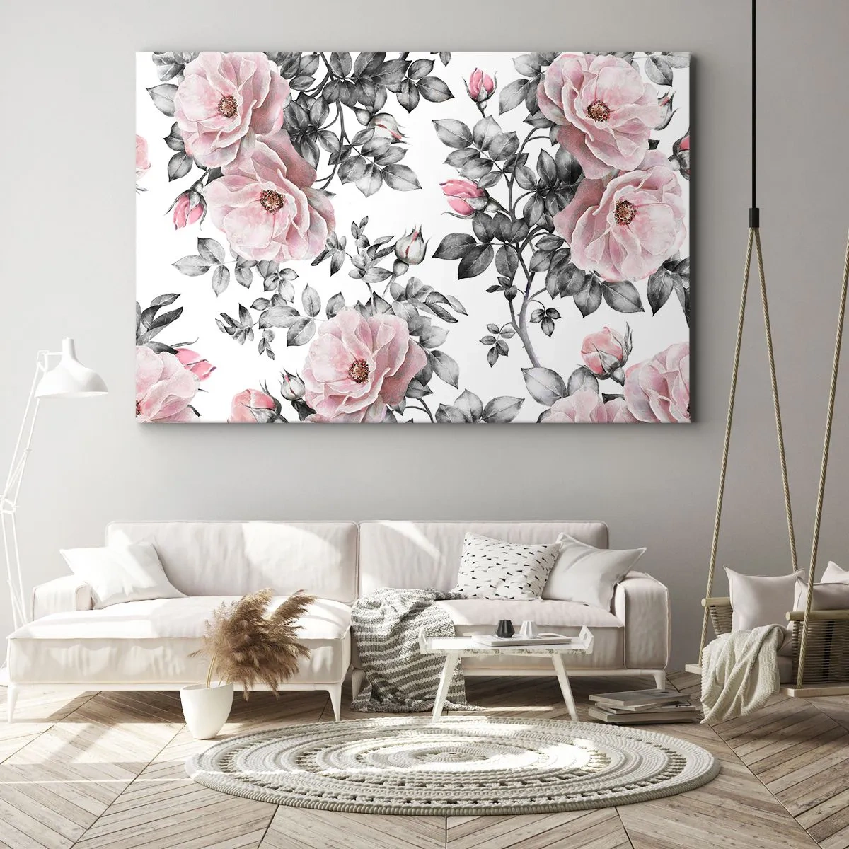 Canvas picture - Getting Lost in Rose Flowers - 100x70 cm