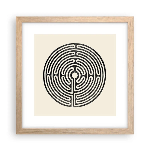 Poster in light oak frame - Mysterious Order - 30x30 cm