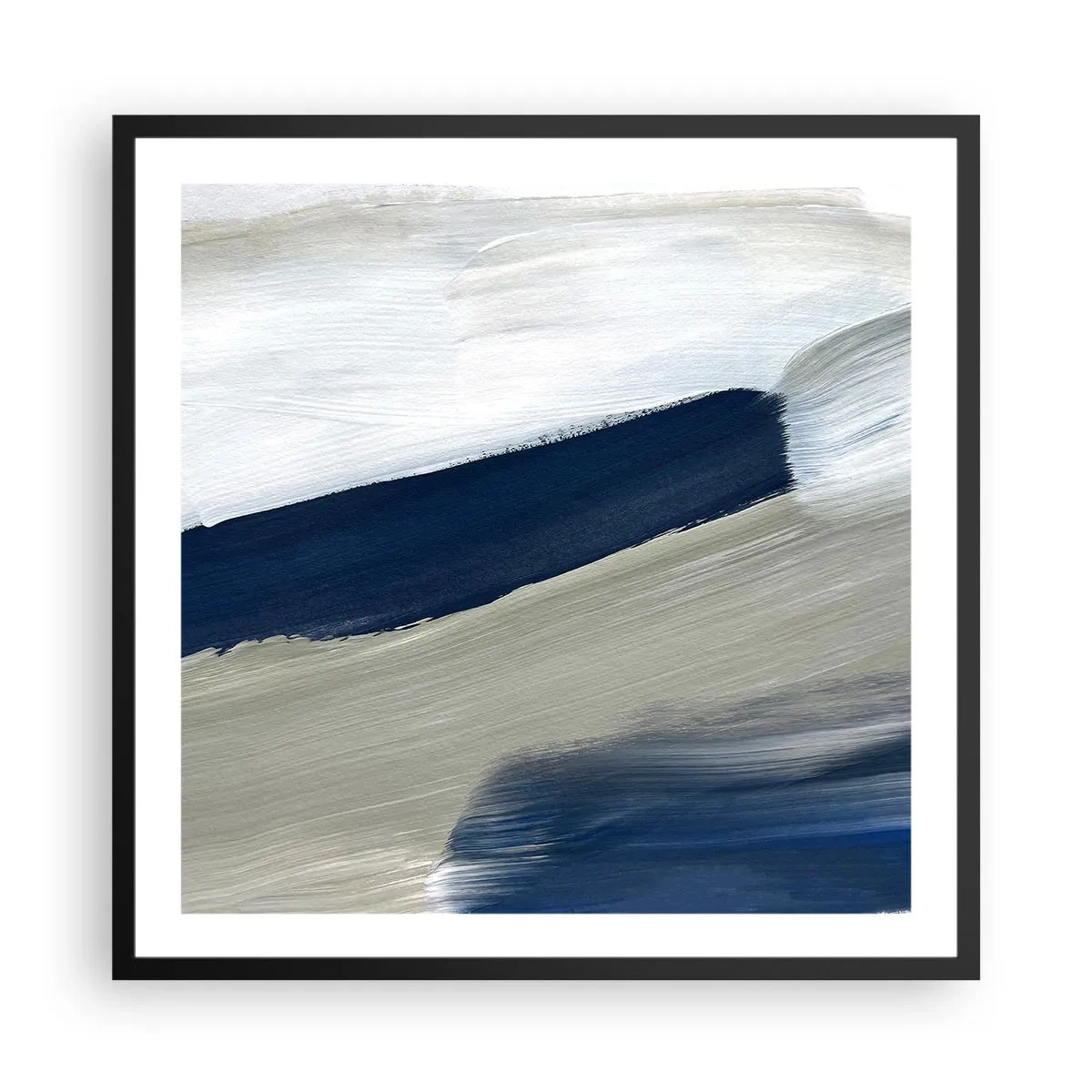 Poster in black frame - Encounter with White - 60x60 cm