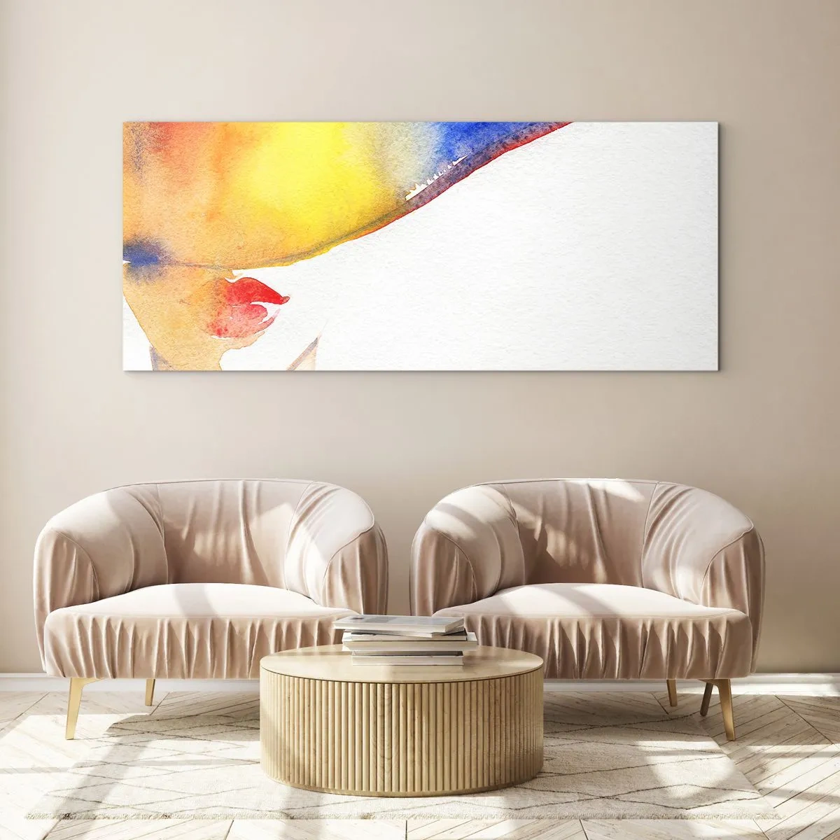 Glass picture - Portrait of a Lady - 90x30 cm
