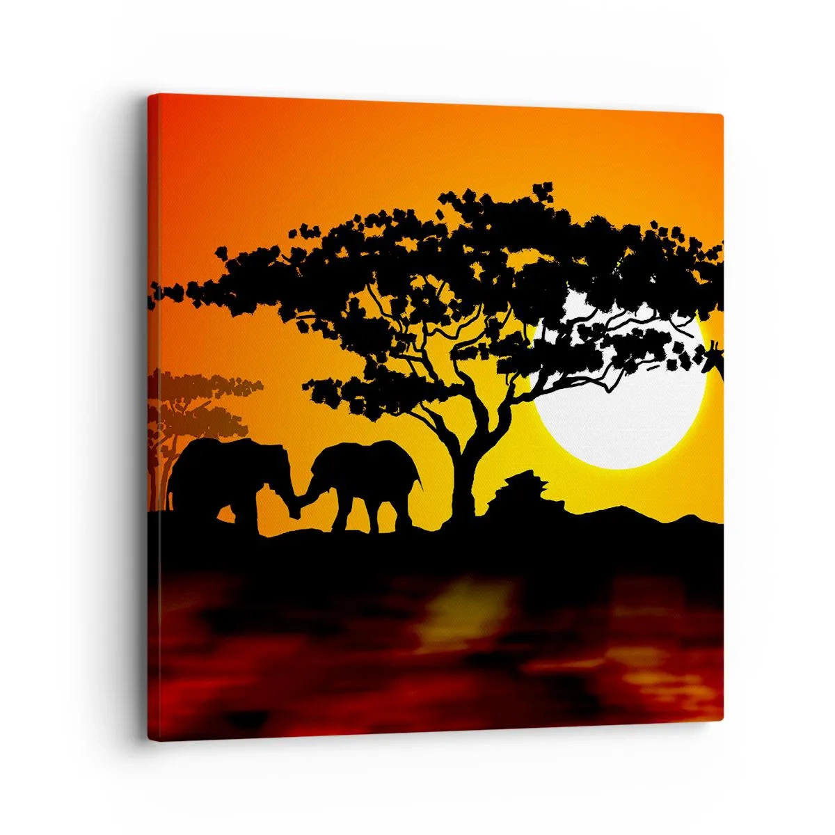 Canvas picture - Encounter on a Savannah - 30x30 cm