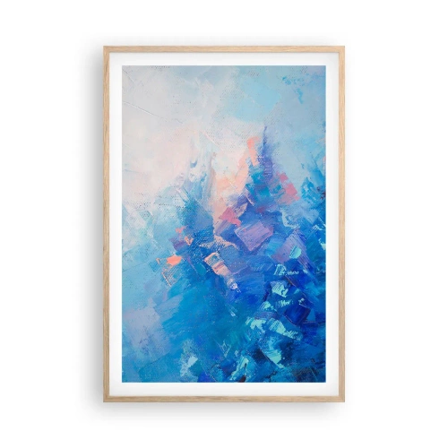 Poster in light oak frame - Winter Abstract - 61x91 cm