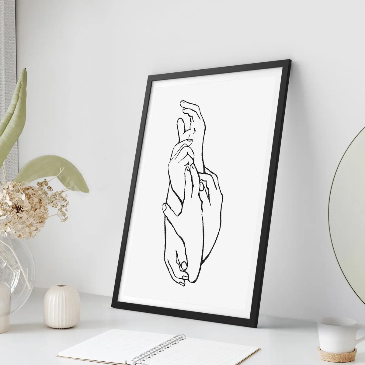 Poster in black frame - Good Touch - 40x50 cm