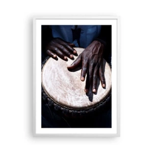Poster in white frmae - Live at Your Own Rhythm - 50x70 cm