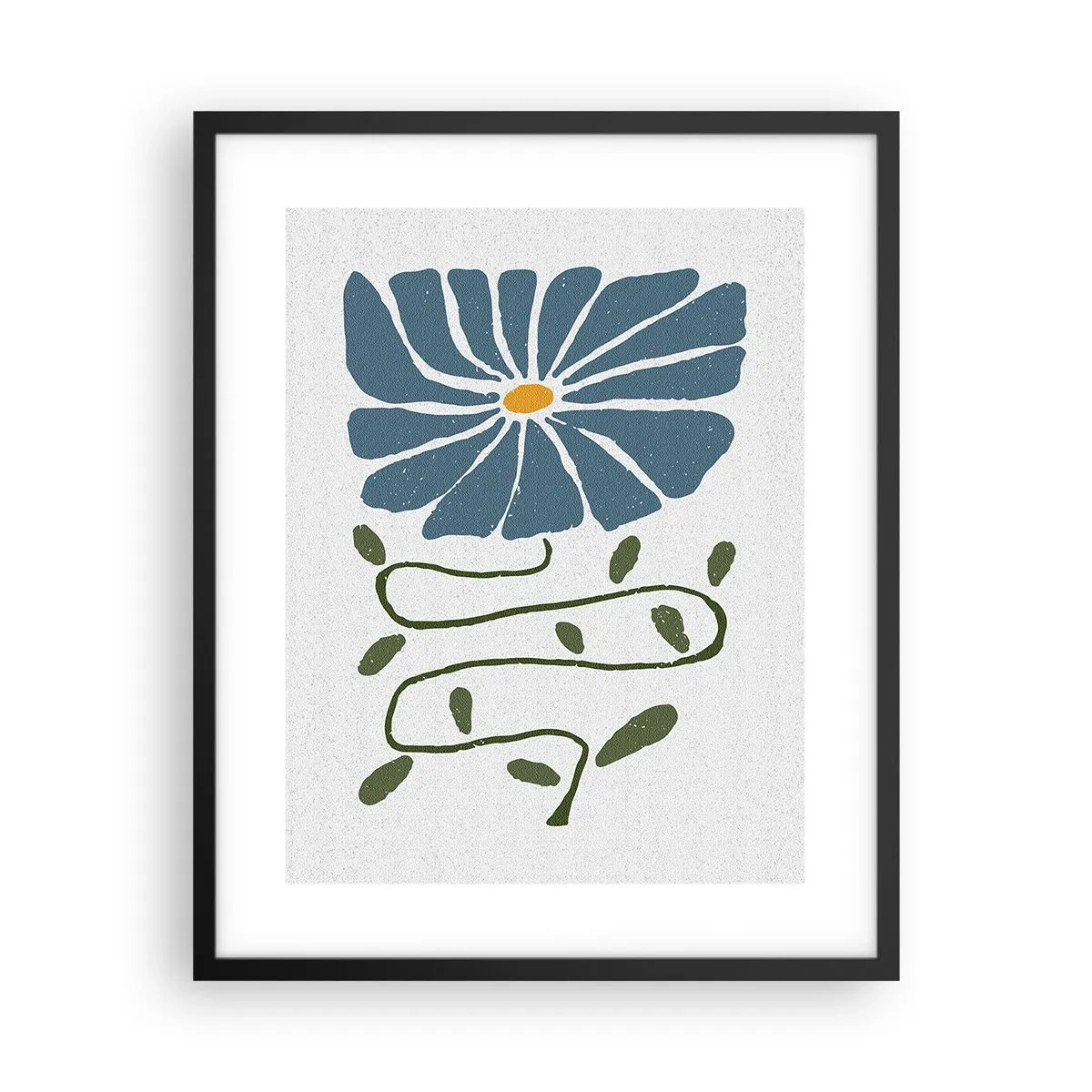 Poster in black frame - Twig to Flower - 40x50 cm