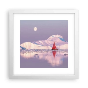 Poster in white frmae - Heat of the Sail, Cold of the Ice - 30x30 cm