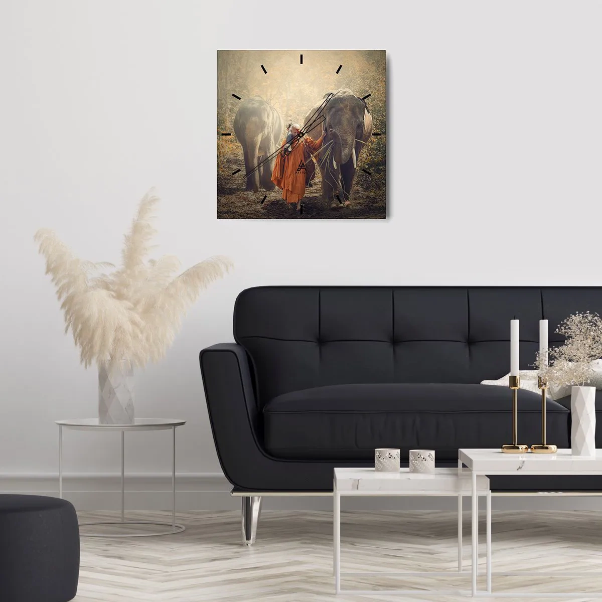 Wall clock - Clock on glass - Full Understanding - 30x30 cm