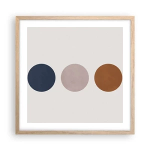 Poster in light oak frame - Symbol of Perfection - 50x50 cm