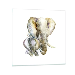 Glass picture - It's Best at Mum's - 40x40 cm