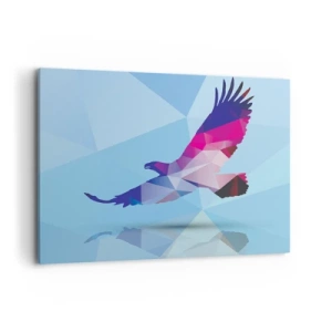 Canvas picture - Eagle in a Lilac Crystal - 120x80 cm
