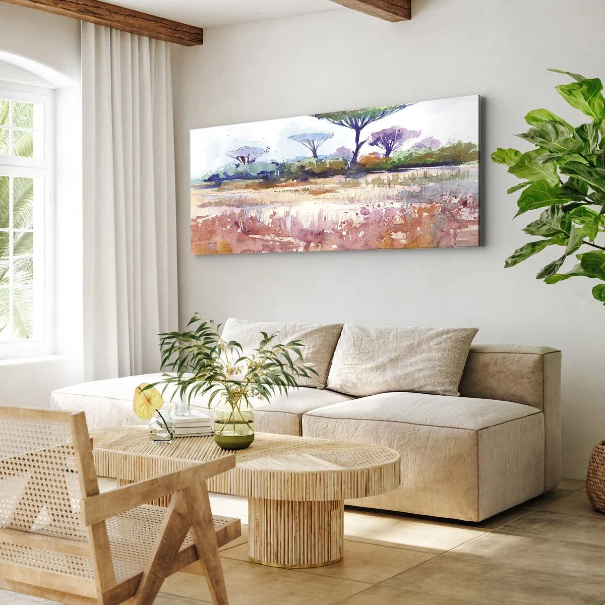 Canvas picture - Colour of Savannah - 100x40 cm