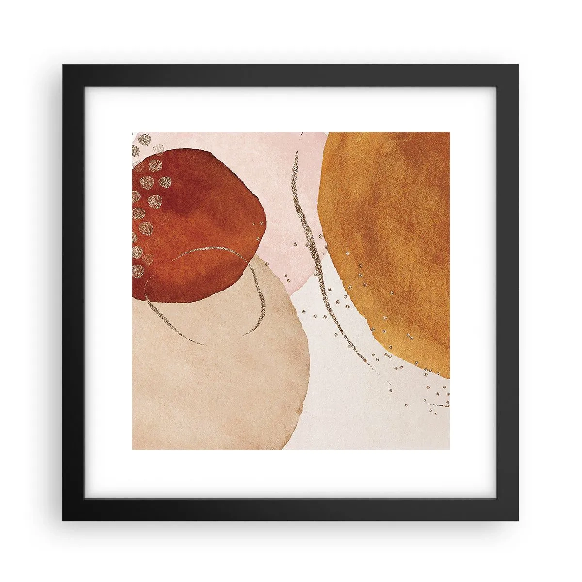 Poster in black frame - Roundness and Movement - 30x30 cm