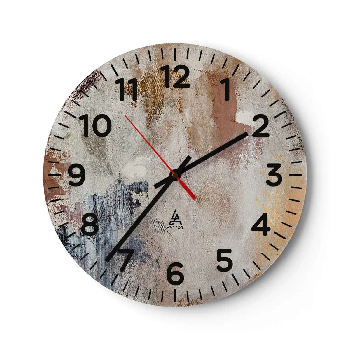 Wall clock - Clock on glass - Foggy Abstract - 30x30 cm