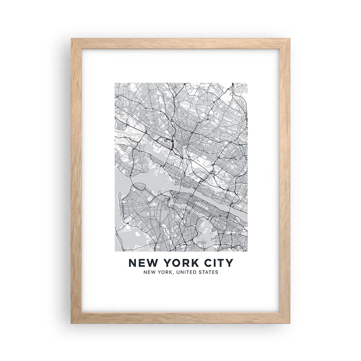Poster in light oak frame - Anatomy of Metropolis - 30x40 cm