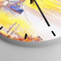 Clock face with lines