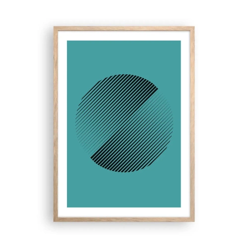 Poster in light oak frame - Circle - Geometrical Variation - 50x70 cm