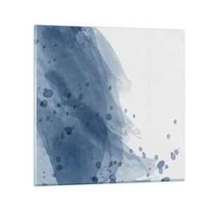 Glass picture - Blue Tulle - 30x30 cm
