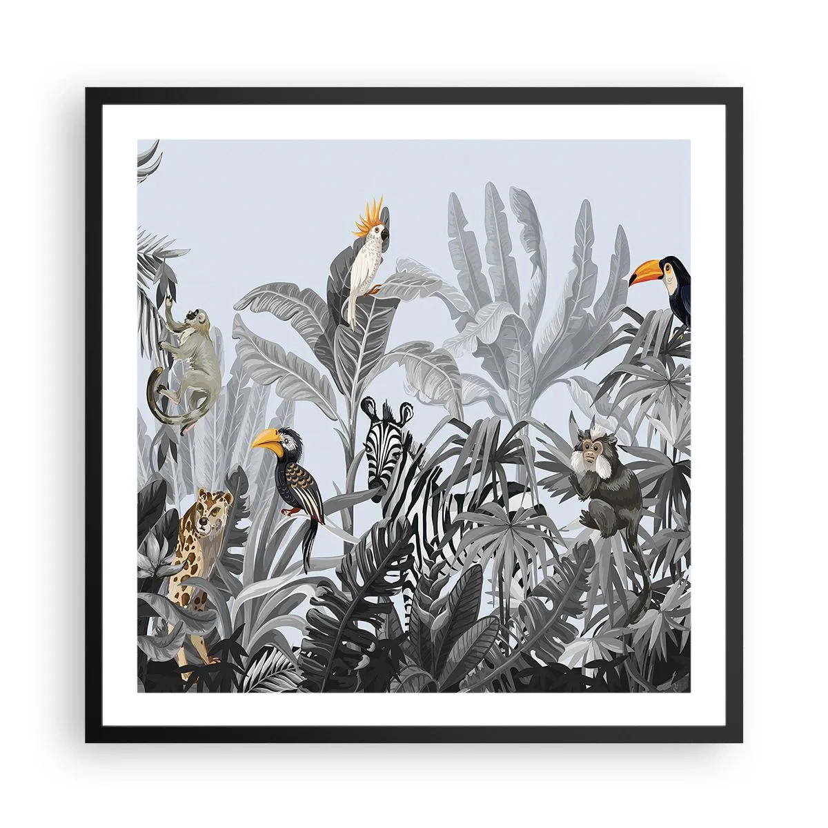 Poster in black frame - African Fairy Tale - 60x60 cm