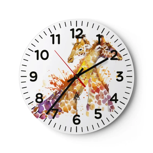 Wall clock - Clock on glass - Is This Friendship or Love? - 40x40 cm