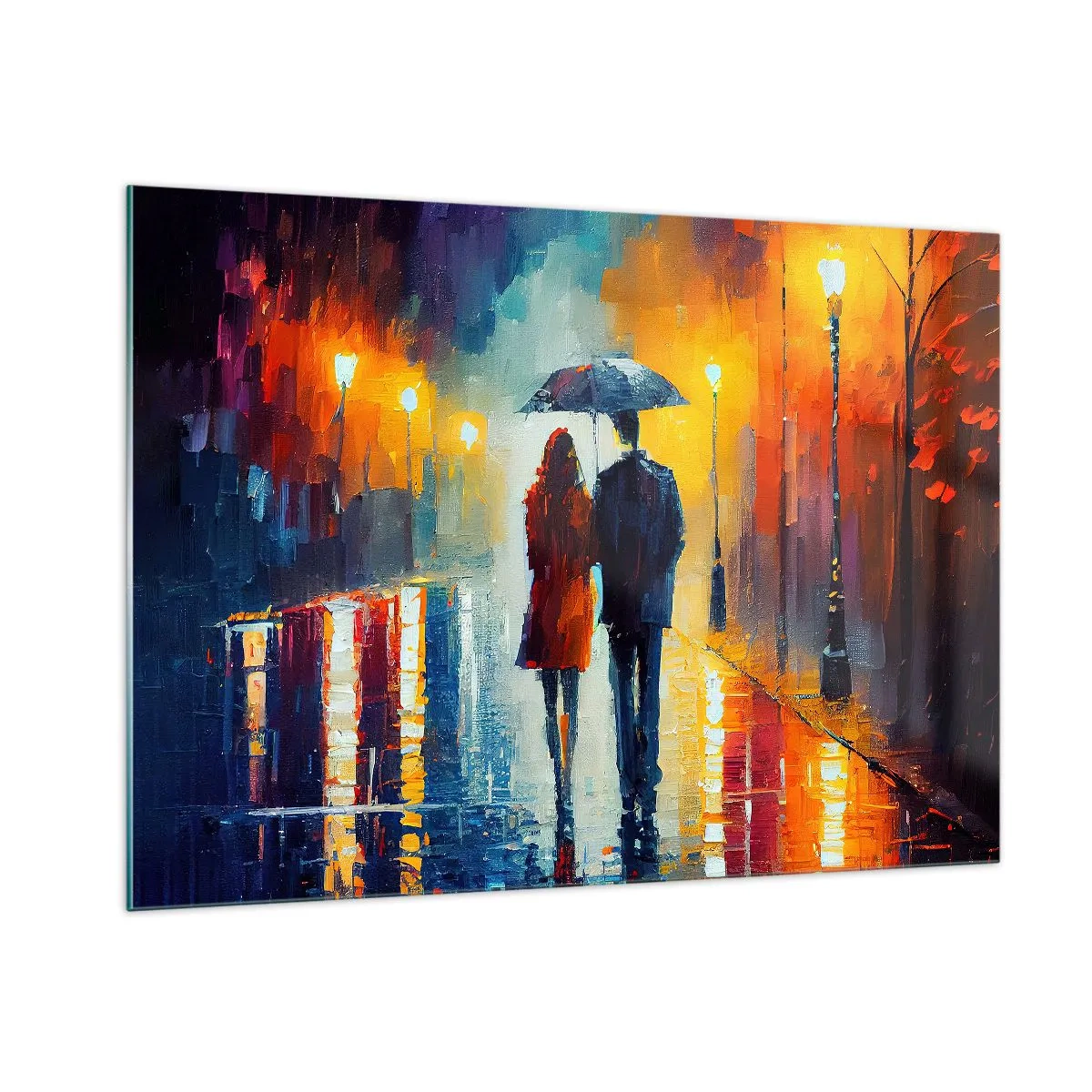 Glass picture - Together - Colourful Night - 100x70 cm