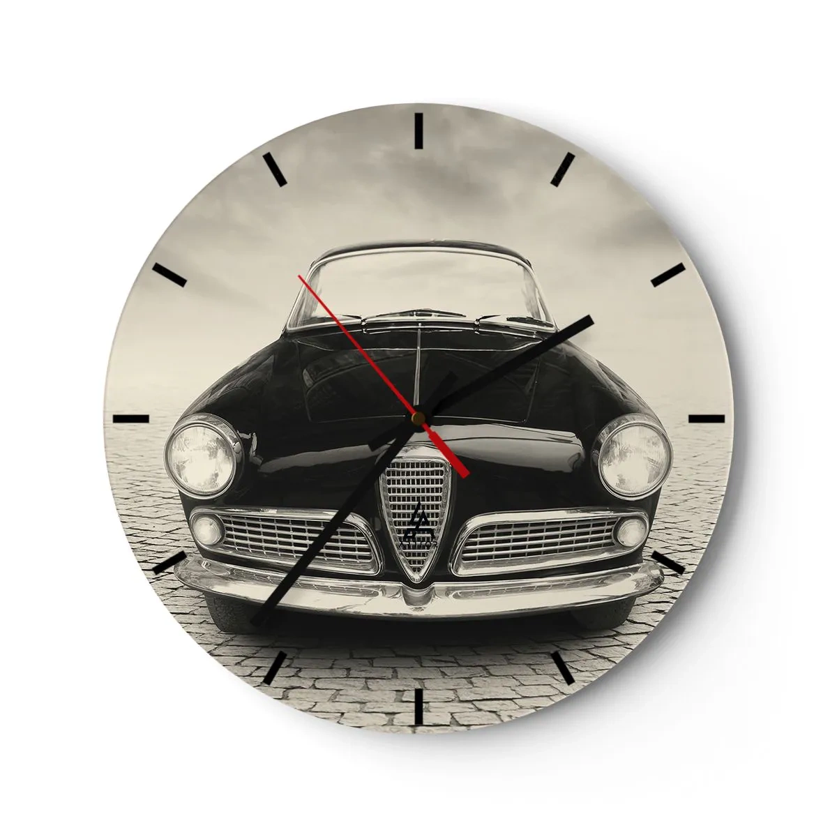 Wall clock - Clock on glass - How Can You not Love Me? - 40x40 cm