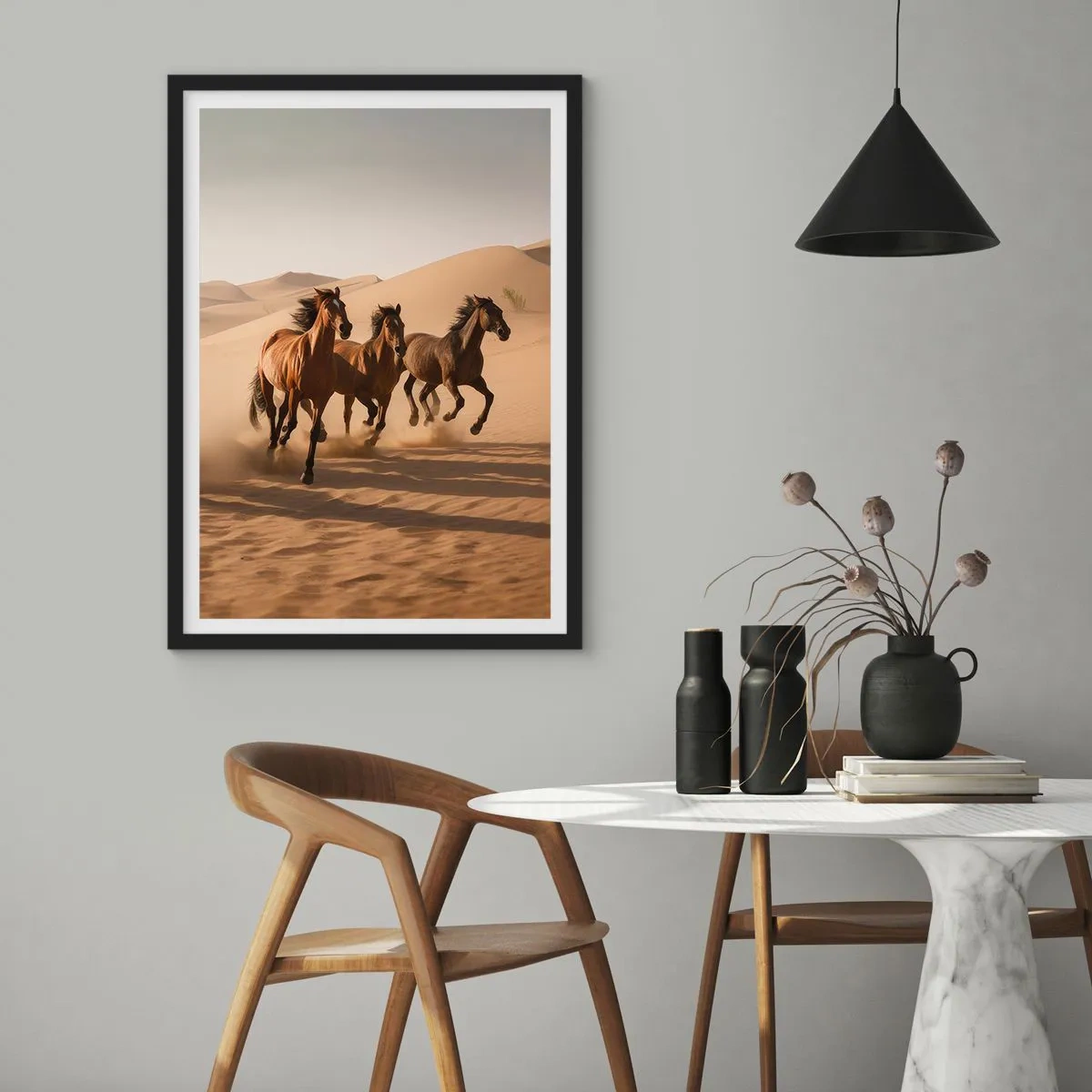 Poster in black frame - Free as a Wind - 61x91 cm