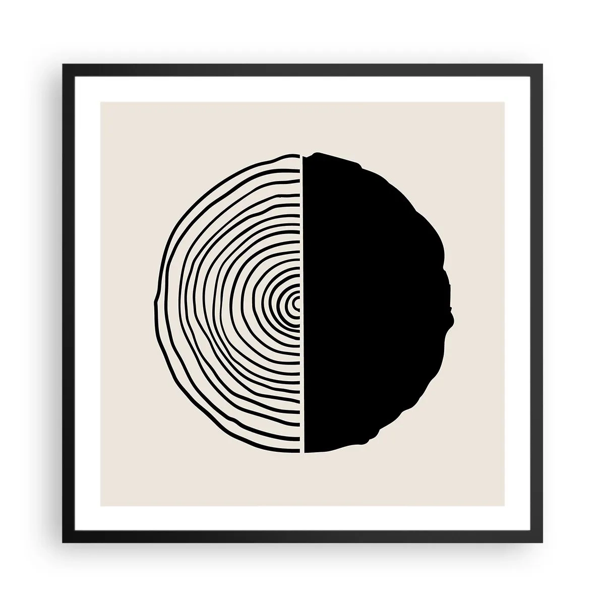 Poster in black frame - Half-half - 60x60 cm