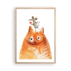 Poster in light oak frame - Love Paradoxes - 50x70 cm