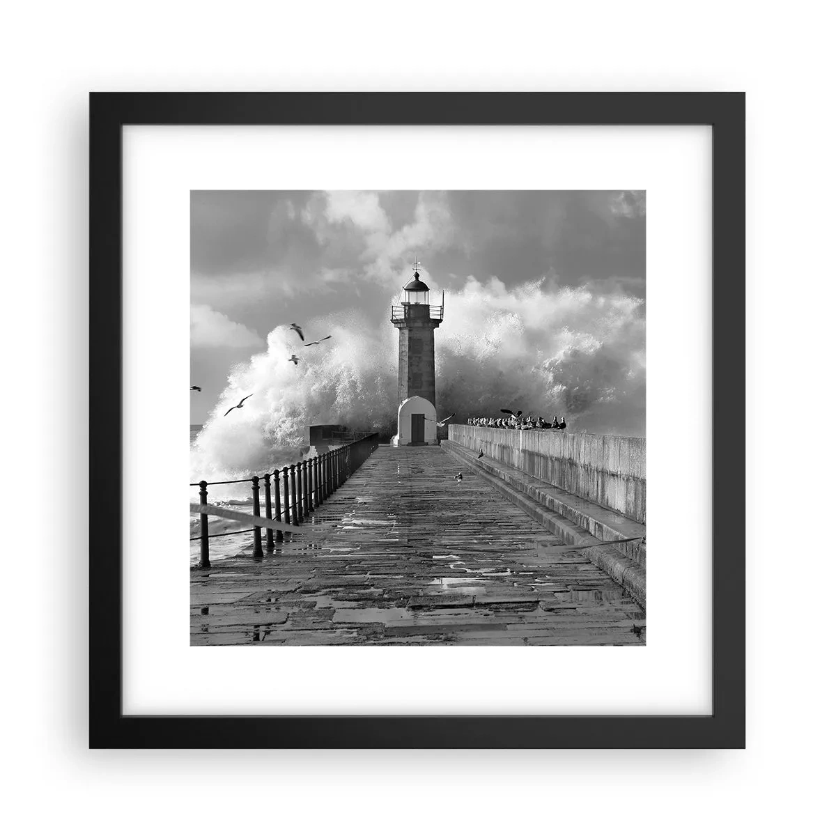 Poster in black frame - Fearless - 30x30 cm
