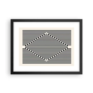 Poster in black frame - Geometrical Illusion - 40x30 cm