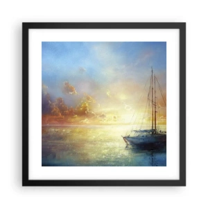 Poster in black frame - In a Golden Bay - 40x40 cm