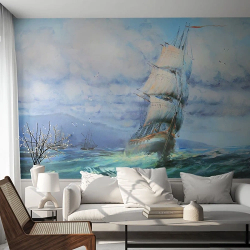 Photo Wallpaper Standard Eco - Happy Winds - Sailing ship, Sea, sailing - 300x210 cm