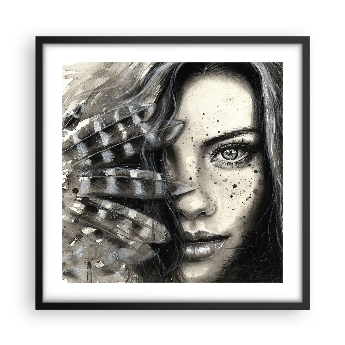 Poster in black frame - Wild Beauty - 50x50 cm