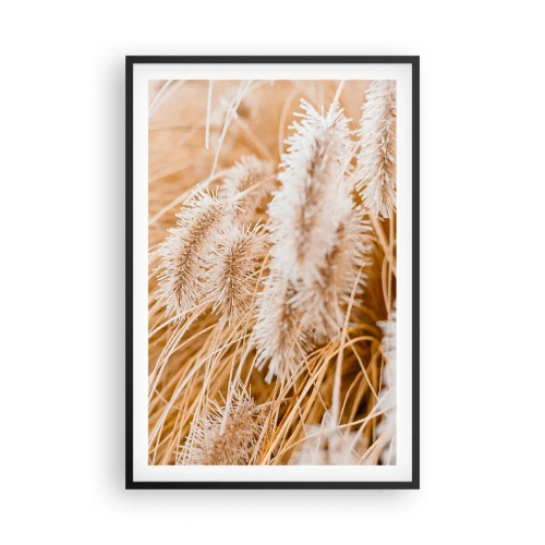 Poster in black frame - Golden Rustling of Grass - 61x91 cm