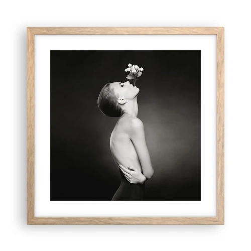 Poster in light oak frame - Eccentric Elegance - 40x40 cm