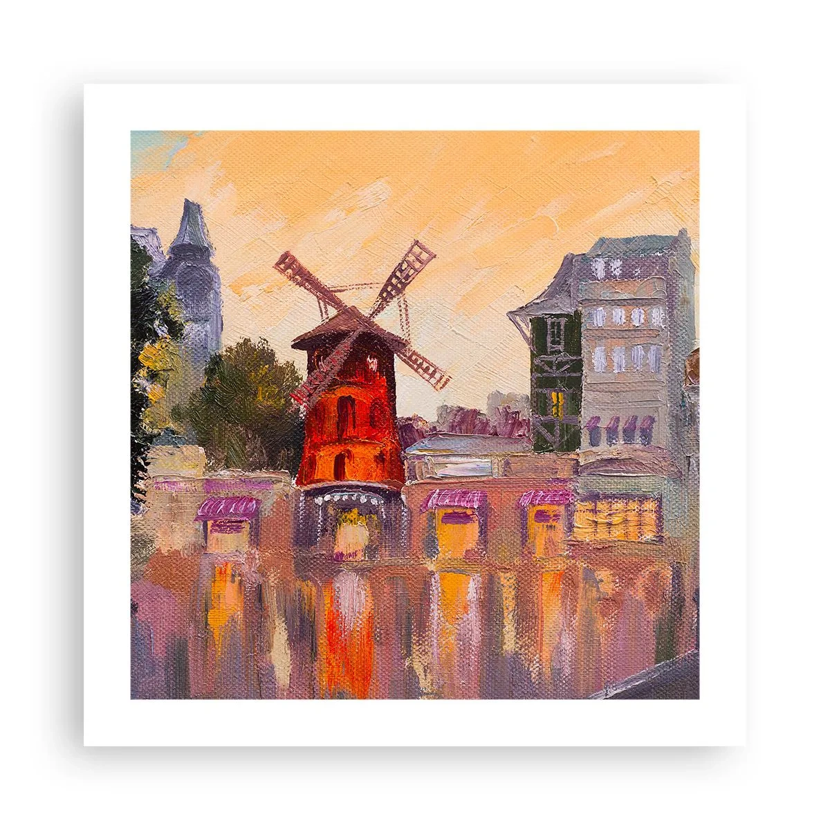 Poster - Icons of Paris - Moulin Rouge - 50x50 cm