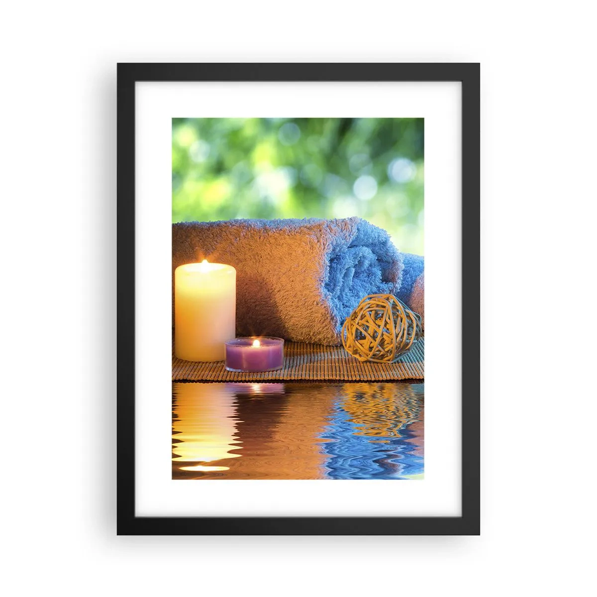 Poster in black frame - Time for the Body - 30x40 cm