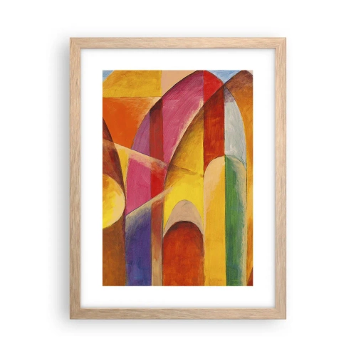 Poster in light oak frame - Cathedral of the Sun - 30x40 cm