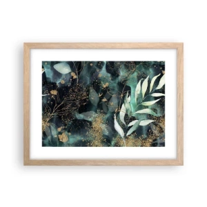 Poster in light oak frame - Enchanted Garden - 40x30 cm