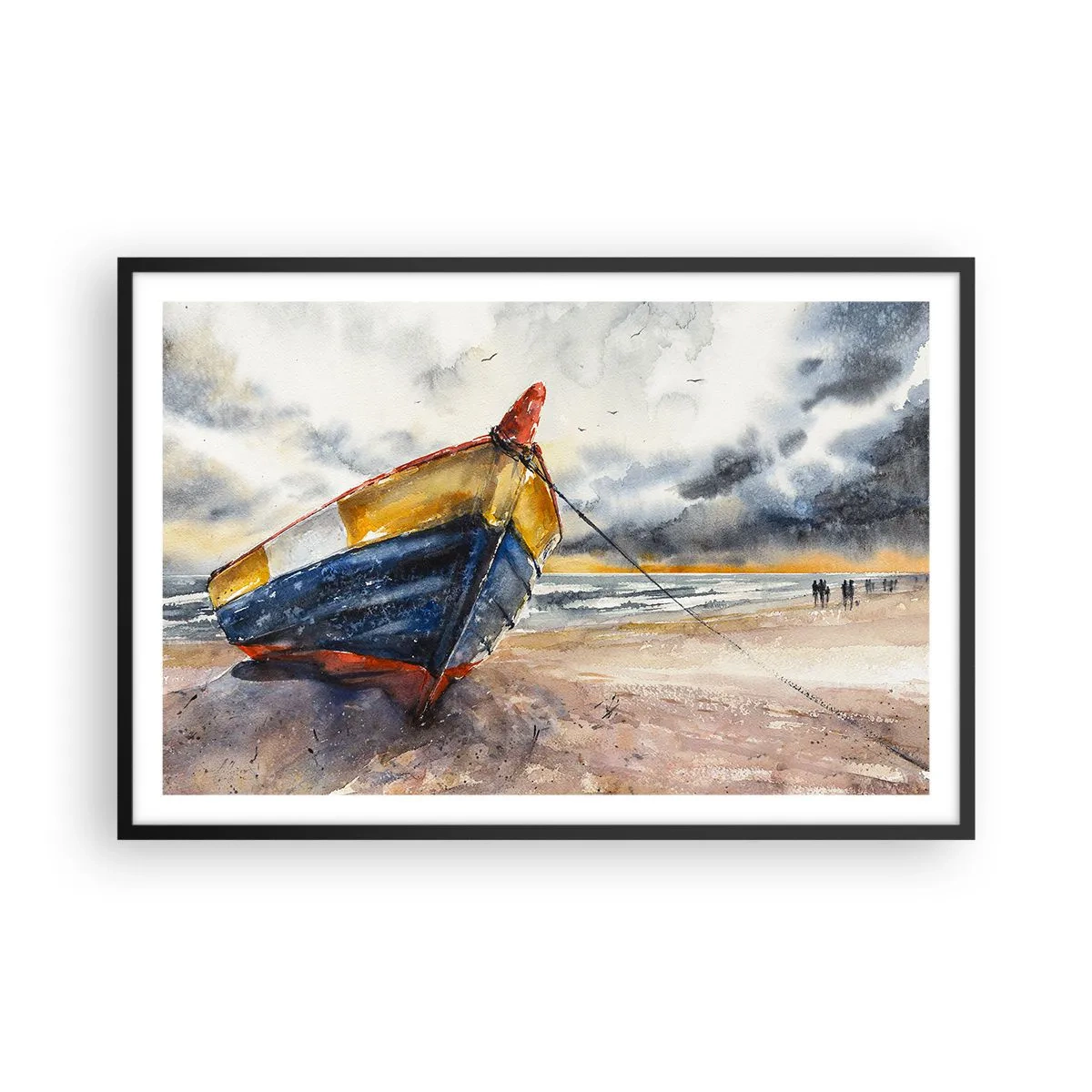 Poster in black frame - Rest On the Shore - 91x61 cm