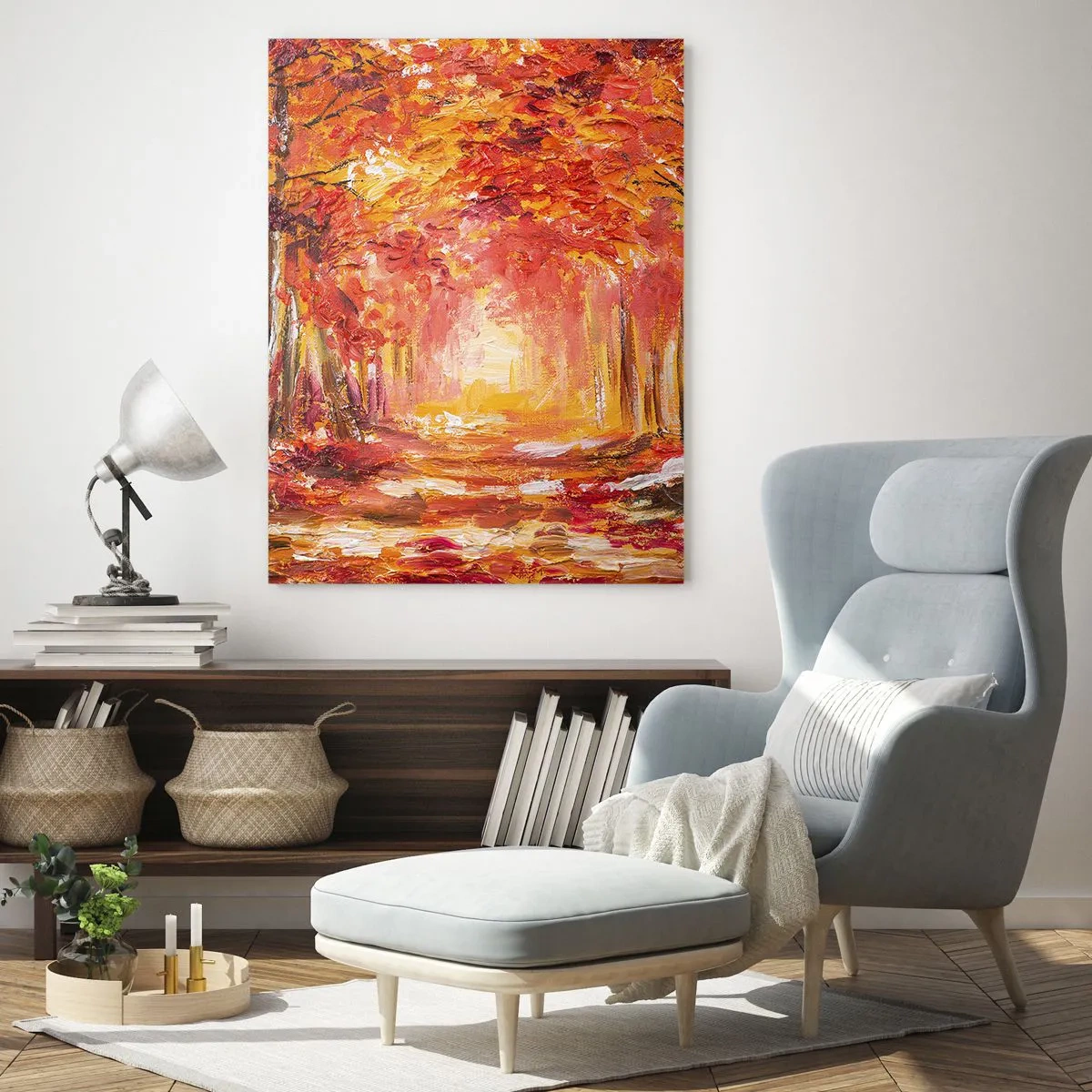 Glass picture - Copper Forest - 50x70 cm