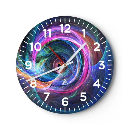 Wall clock - Clock on glass - Where Are You Taking Me? - 40x40 cm