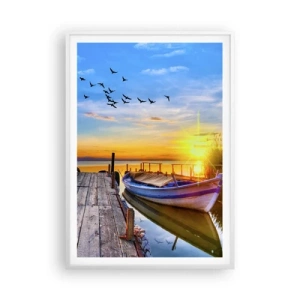 Poster in white frmae - Goodbye, See You tomorrow - 70x100 cm