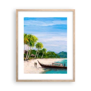 Poster in light oak frame - Exotic Dream - 40x50 cm