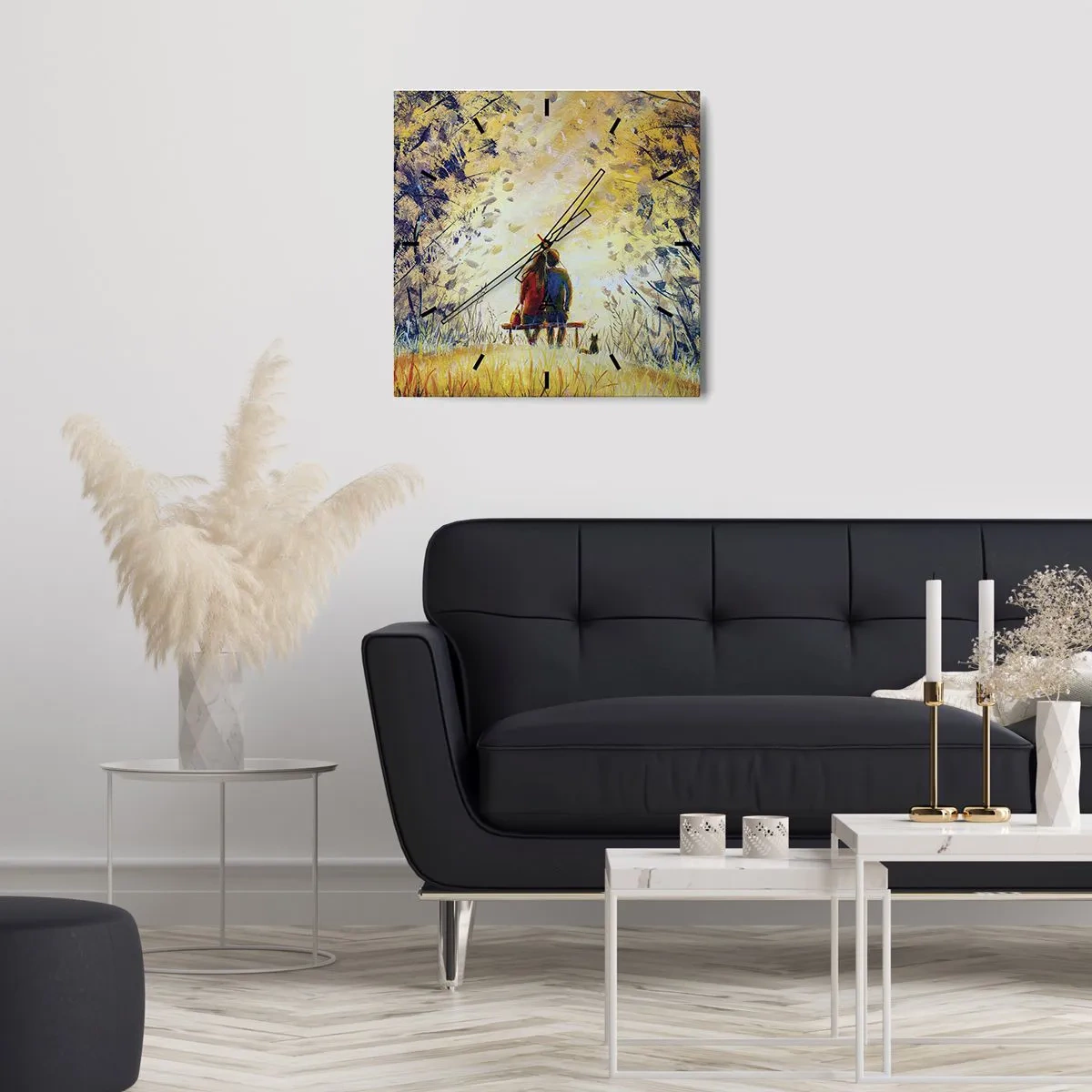 Wall clock - Clock on glass - Magical Moment - 30x30 cm