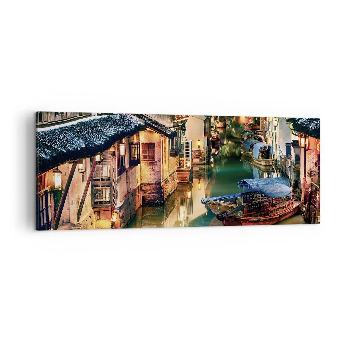 Canvas picture - Evening on a Chinese Street - 140x50 cm