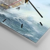 Clock face with lines