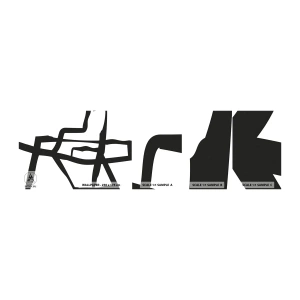Photo Wallpaper Sample Self-Adhesive Deluxe Sticker - Black and White Construction - Line, Black and white, Abstractionism - 100x30 cm