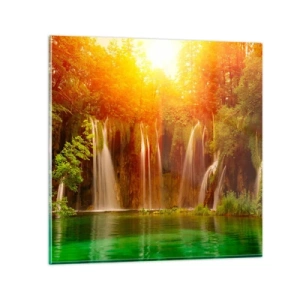 Glass picture - In the Sun and in the Shade - 30x30 cm